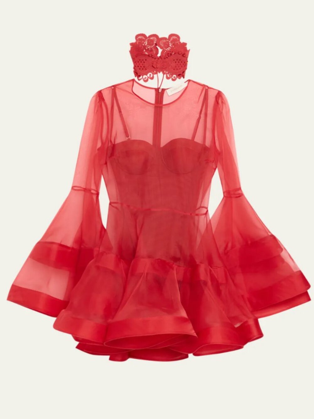 Zimmermann Rebellian Lantern Mini Dress - Picture 2 of 15